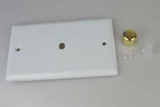 Varilight 1-Gang Matrix Kit For Rotary Dimmers (Twin Plate) in Matt White