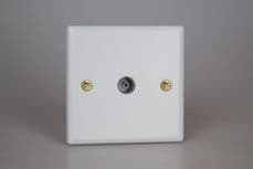 Varilight 1-Gang TV Socket, Co-Axial in Matt White