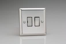 Varilight 13A Switched Fused Spur Mirror Chrome Dec Insert XC6D
