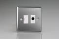 Varilight 13A Unswitched Fused Spur + Flex Outlet Brushed Steel White