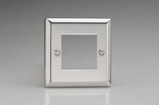 Varilight 2 Gang Datagrid Face Plate (For 2 Data Modules) Mirror Chrome XCG2