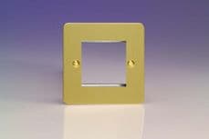Varilight 2 Gang Datagrid Face Plate (For 2 Data Modules) Ultra Flat Brushed Brass