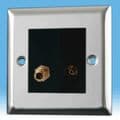 Varilight 2 Gang Datagrid Plate Mirror Chrome + Satellite TV Outlet & + TV Outlet module XCG2+Z2