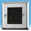 Varilight 2 Gang Datagrid Plate Mirror Chrome + TV Outlet + Telephone Master XCG2+Z2G8B+Z2GTMB