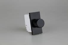 Varilight 2-Way Push-On/Off Rotary LED Dimmer 0-100W (max 10 LEDs) in Black