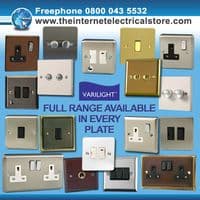 Varilight 3 Gang 10A 1 or 2 Way Dolly Toggle Light Switch Ultra Flat Polished Brass XFVT3