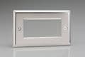 Varilight 4 Gang Datagrid Face Plate (up to 4 Data Modules) Mirror Chrome XCG4