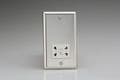 Varilight Dual Voltage Shaver Socket Mirror Chrome Finish White Insert XCSSW