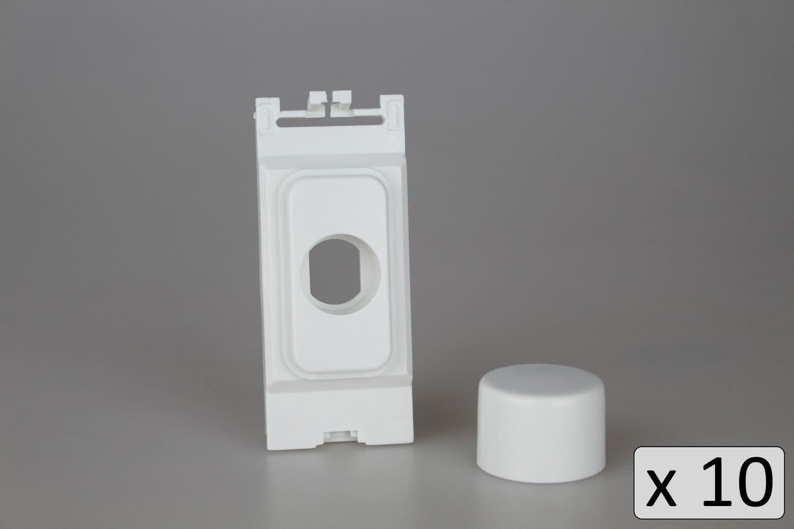 Varilight Grid Dimmer Adaptors For Hager Grid & Matching Dimmer Knob 10