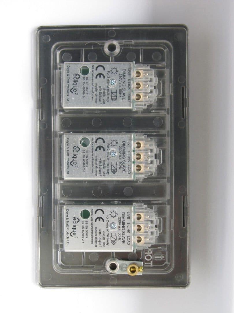 Varilight Jubilee Multi-Point 3-Gang Touch Control Dimming Slave 