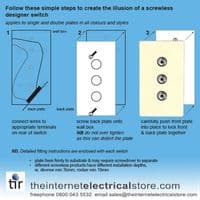 Varilight V-Pro 3 Gang 2 Way 3x300W Push on/off LED Dimmer Light Switch Screwless Mocha JDMDP303S