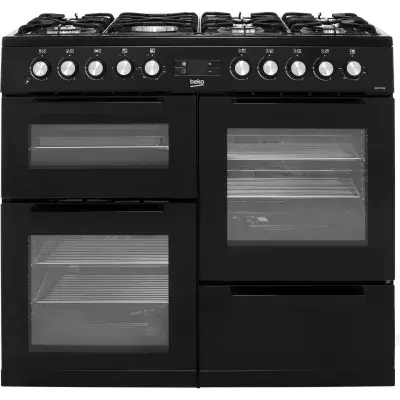 Beko KDVF100K 100cm wide Dual Fuel Range Cooker with Gas Hob