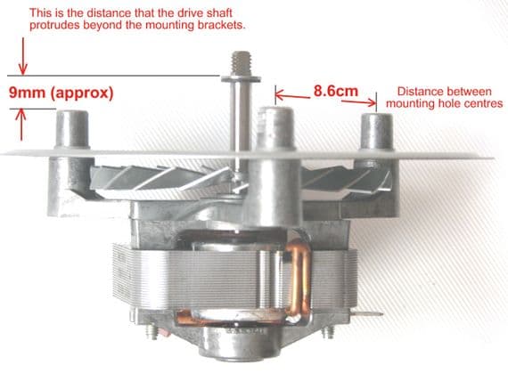 Electrolux convection fan motor MTRBL52SC