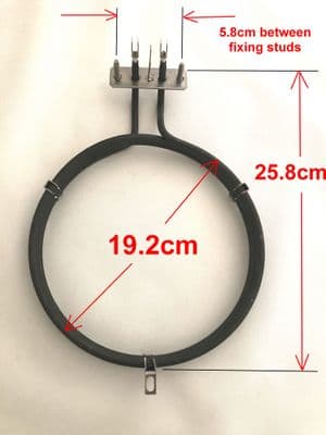 Miele fan oven element ELEML6672