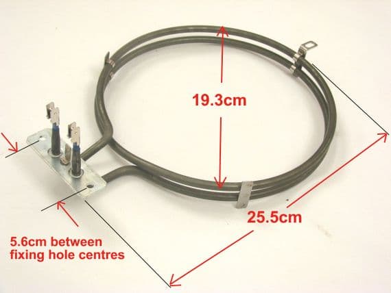 Zanussi fan oven element ELEEL04Gen