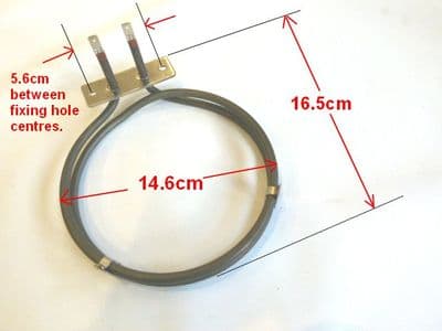 Zanussi fan oven element ELEZN3039