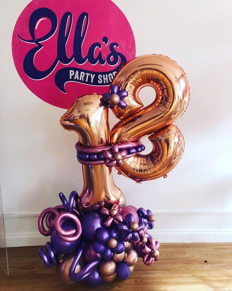 Bespoke Organic Number Balloon Display