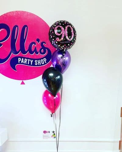 Birthday Helium Filled Balloon Bouquet (Any age and colour)