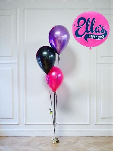 Bouquet of 3 Helium Filled Balloons (any colour)