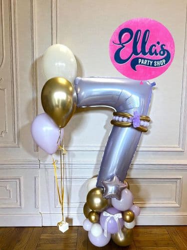 Deluxe Number Stack and Helium Bouquet