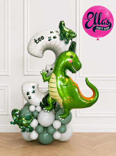 Dino Sand & Eucalyptus Themed Number Stack