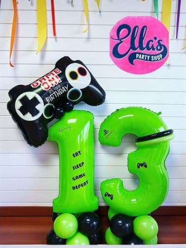 Gaming Personalised Number Balloon Package