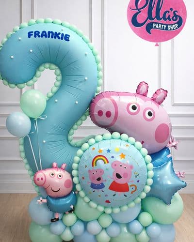 George Pig  Themed  Beaded Deluxe Number  Display