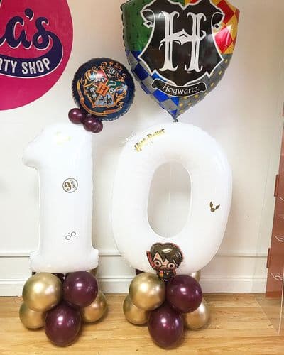 Harry Potter Burgundy and Chrome Gold Balloon Package