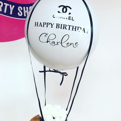 Hot Air Balloon with Flowers