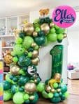 Jungle Fun Mini Demi Balloon Arch and Number Stack Package