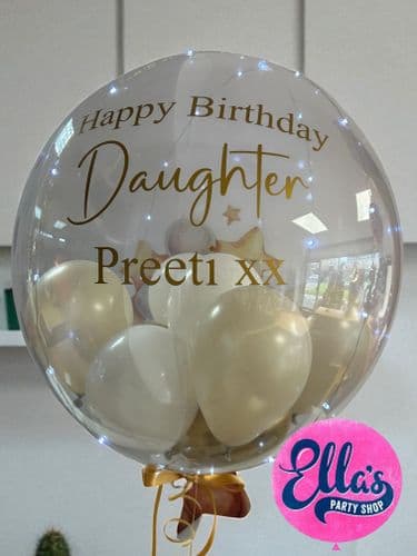 LED Wrapped Personalised Bubble Balloon