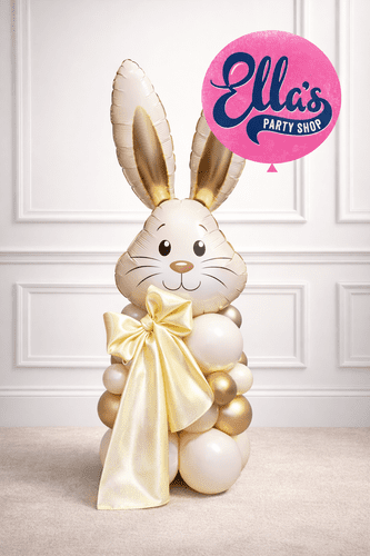 NEW Personalised Cute Ivory Gold Bunny Display