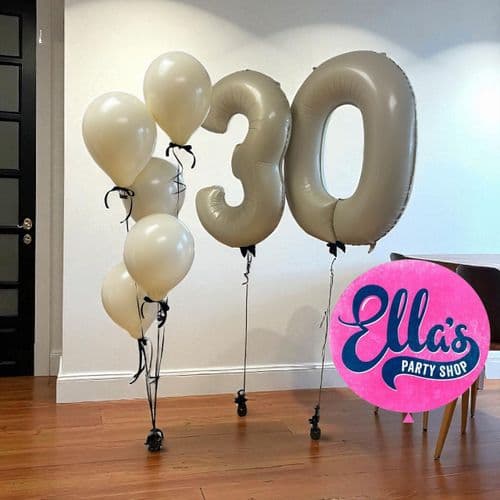 Nude Numbers & Bouquet Package with Bows
