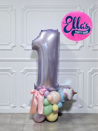 Pastel Unicorn Themed Number Stack