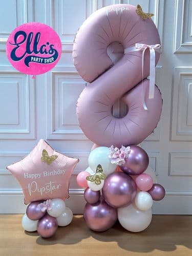 Personalised Deluxe Number Stack & Star Table top display Package