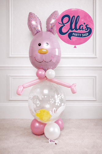 Personalised Easter Cute Pink Bunny Balloon Model filled with Surprises