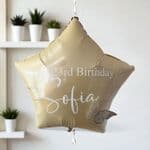 Personalised Foil Star Balloon Helium filled
