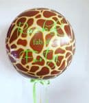 Personalised Giraffe Print Orbz Helium Balloon