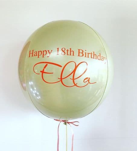 Personalised Lemon Helium Balloon