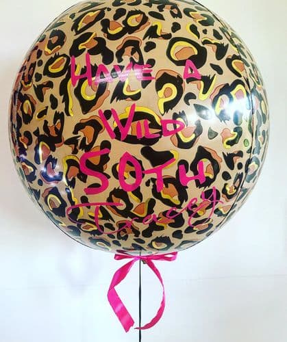 Personalised  Leopard  Print Helium Balloon