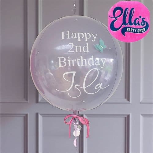 Personalised Lilac Orbz Helium Balloon