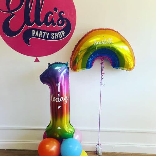 Rainbow Balloon Number Package