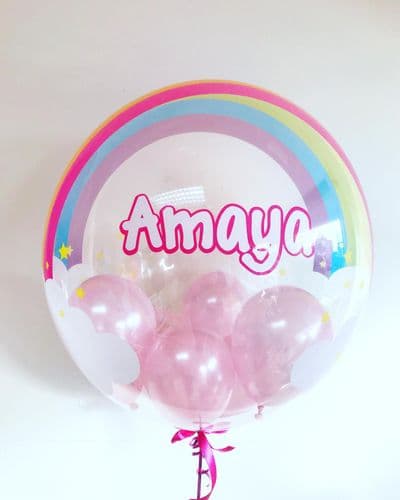 Rainbow Personalised Bubble Balloon