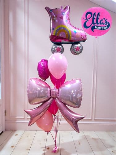 Roller Skate & Giant Bow Helium Bouquet