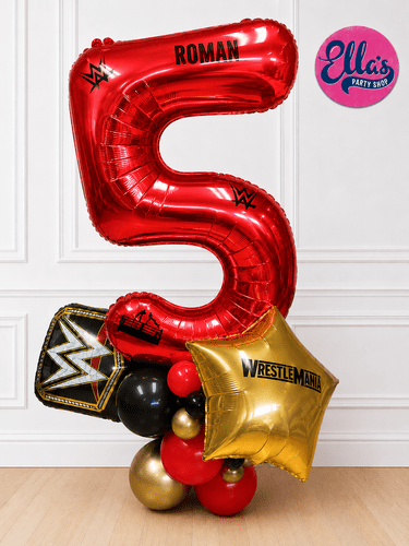 Wrestling Themed Number Stack