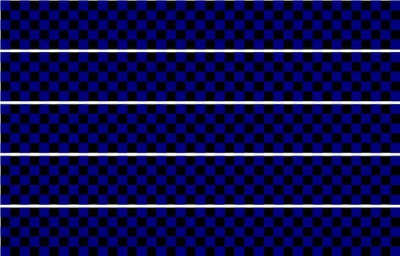 Checker Stripes waterproof Vinyl Sticker vehicle decal BLUE/BLACK