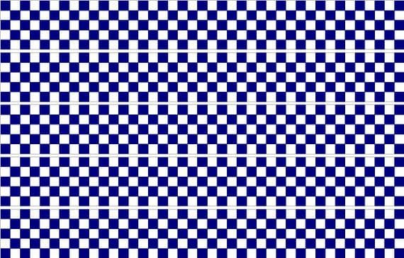 Checker Stripes waterproof Vinyl Sticker vehicle decal BLUE/WHITE