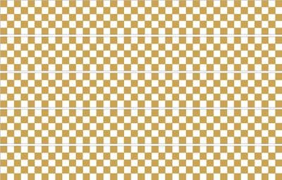 Checker Stripes waterproof Vinyl Sticker vehicle decal GOLD/WHITE