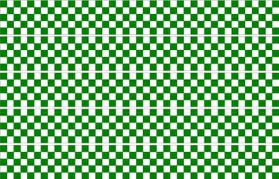 Checker Stripes waterproof Vinyl Sticker vehicle decal GREEN/WHITE