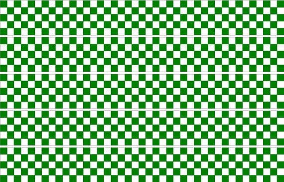 Checker Stripes waterproof Vinyl Sticker vehicle decal GREEN/WHITE